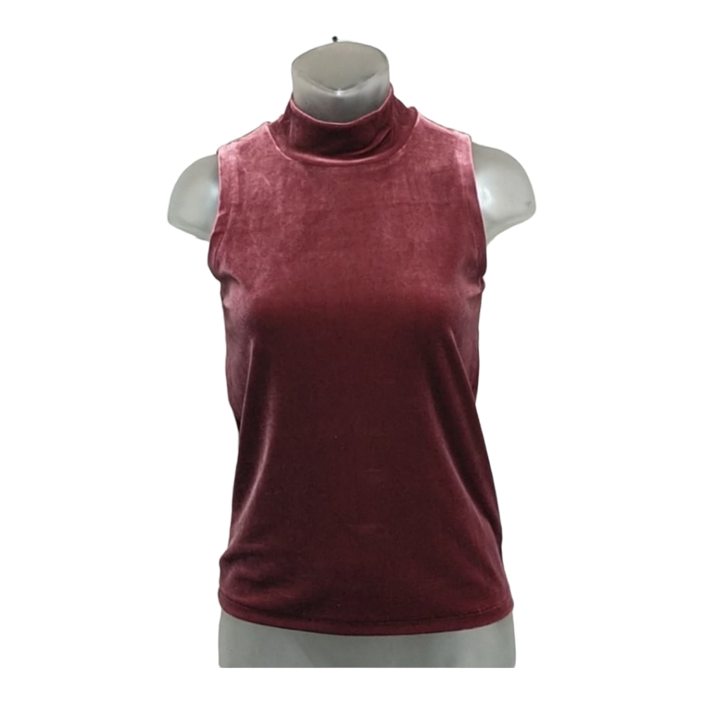 J.crew Sleeveless Mock Neck Velvet Top Size XXS